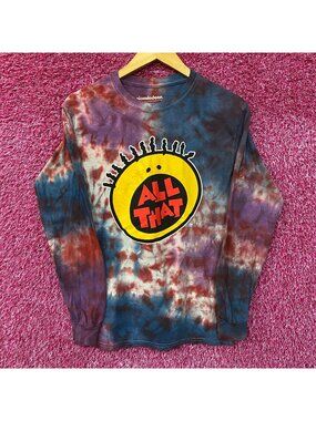 Nickelodeon Tie dye All That Tv Show Promo Tie Dye Long Sleeve Tshirt size Small